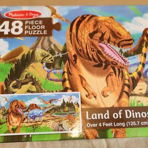 Melissa & Doug 48 Piece Land of Dinosaurs Floor Puzzle, Used